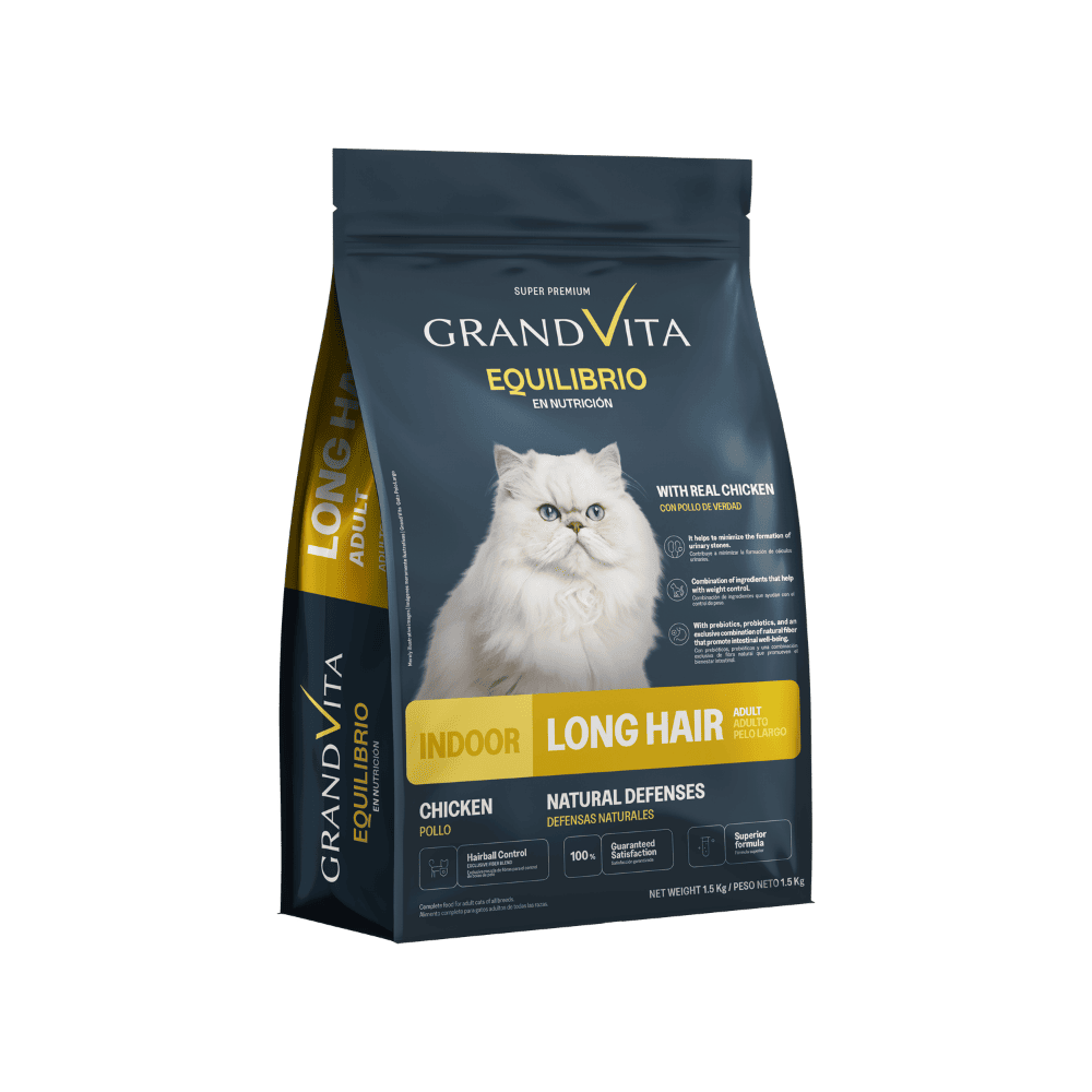 Comida para Gato Adulto Pelo Largo Grand Vita Equilibrio