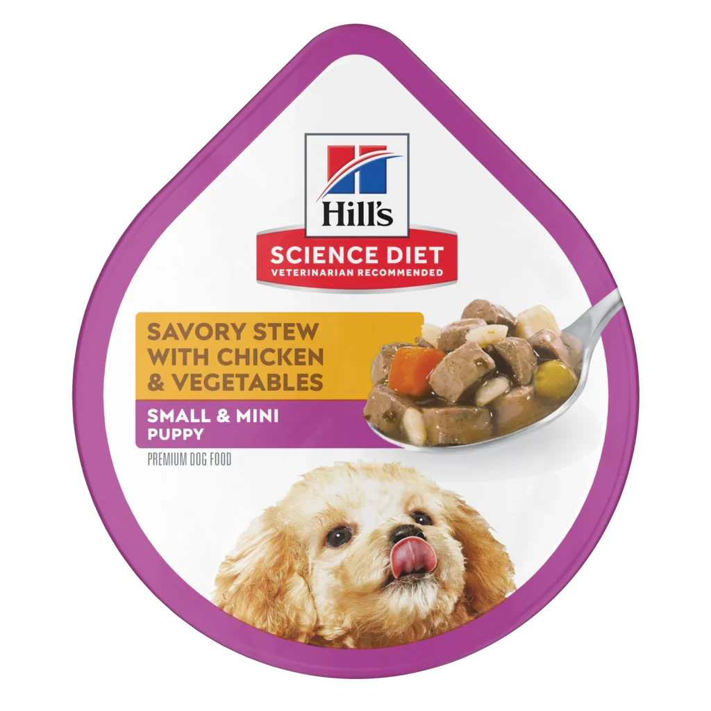 Hill's Puppy alimento húmedo perro cachorro raza pequeña pollo y vegetales