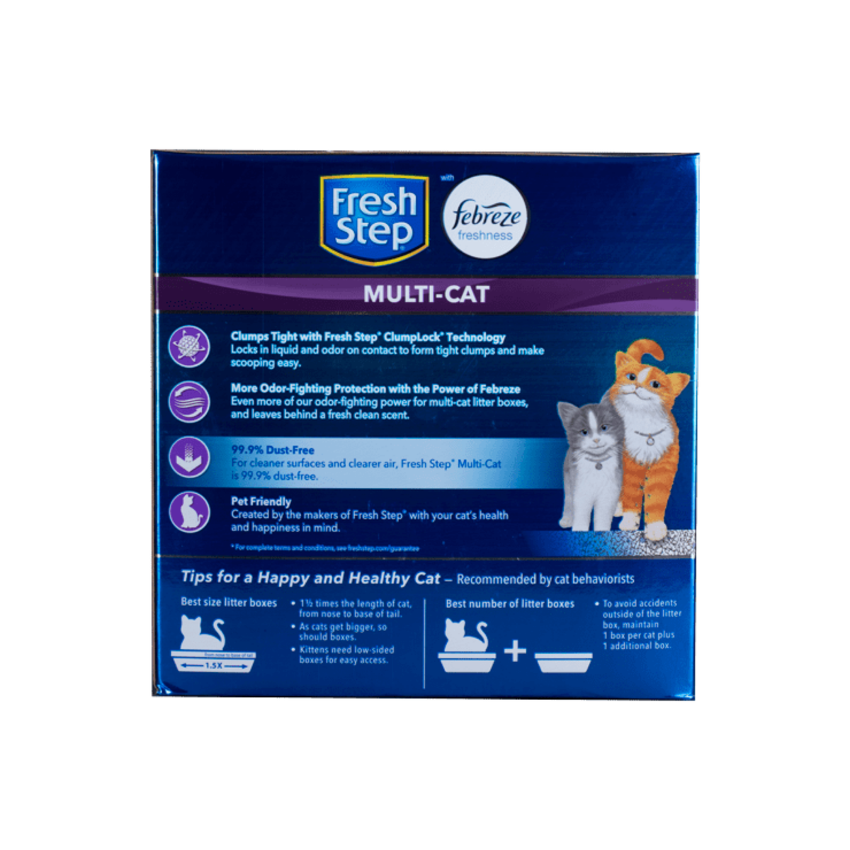 Arena Aglomerante Para Gato Fresh Step Multi-Cat con Febreze