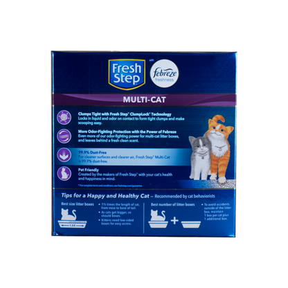 Arena Aglomerante Para Gato Fresh Step Multi-Cat con Febreze