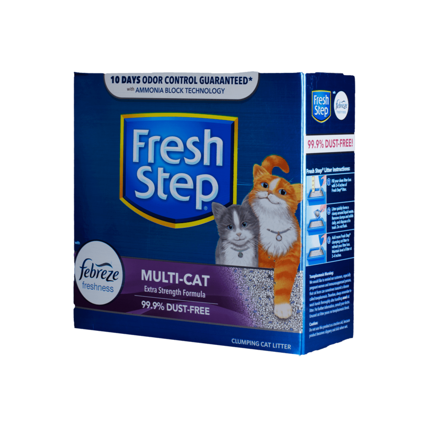 Arena Aglomerante Para Gato Fresh Step Multi-Cat con Febreze