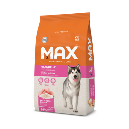 Comida Para Perro Max Mature +7 Pollo y Arroz
