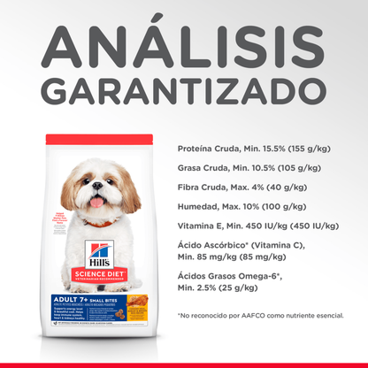 Comida Para Perro Hills Science Diet Adult 7+ Small Bites Pollo