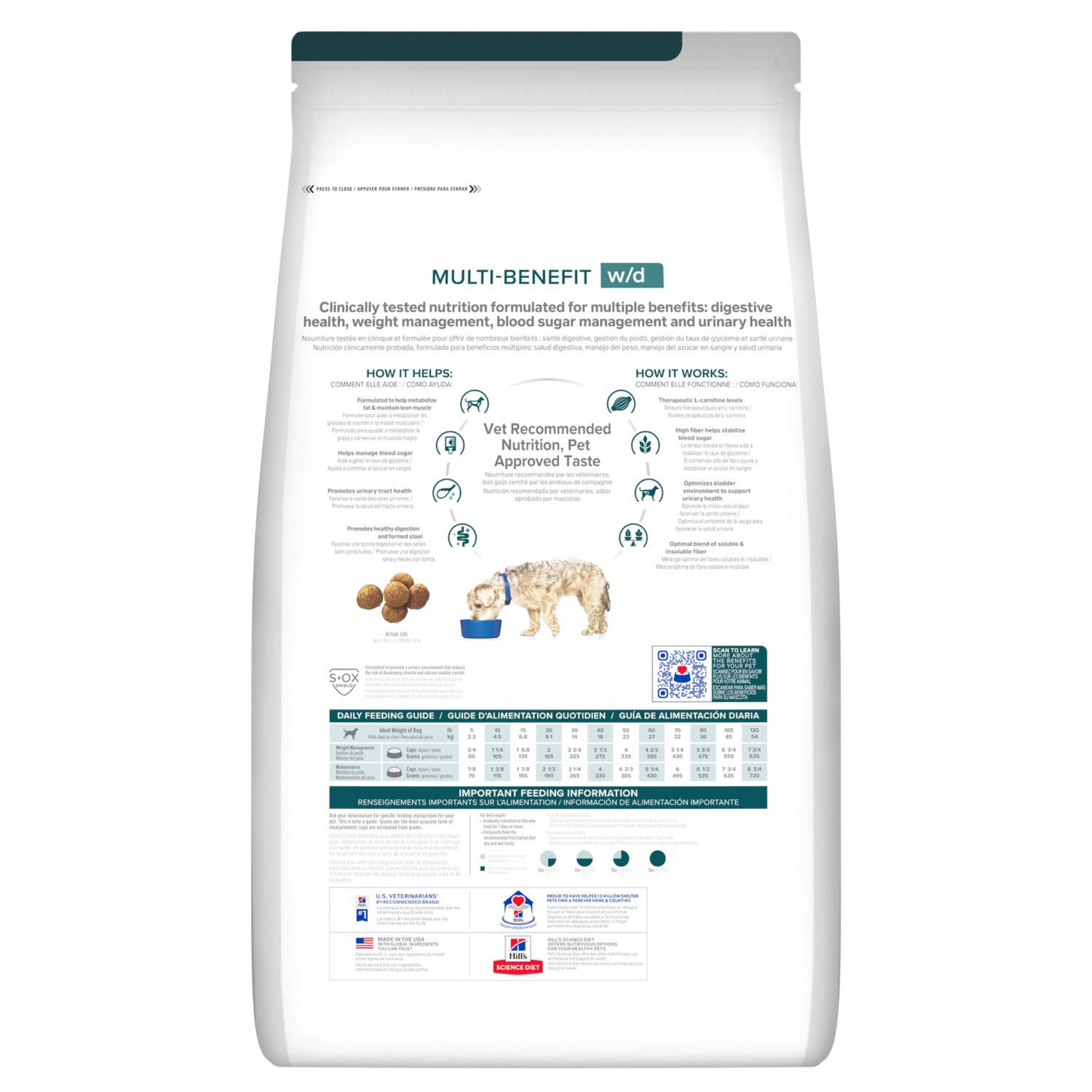 Hills Prescription Diet w/d Multi-Benefit Perro