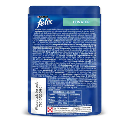 Alimento Húmedo Para Gato Felix Classic Con Atun