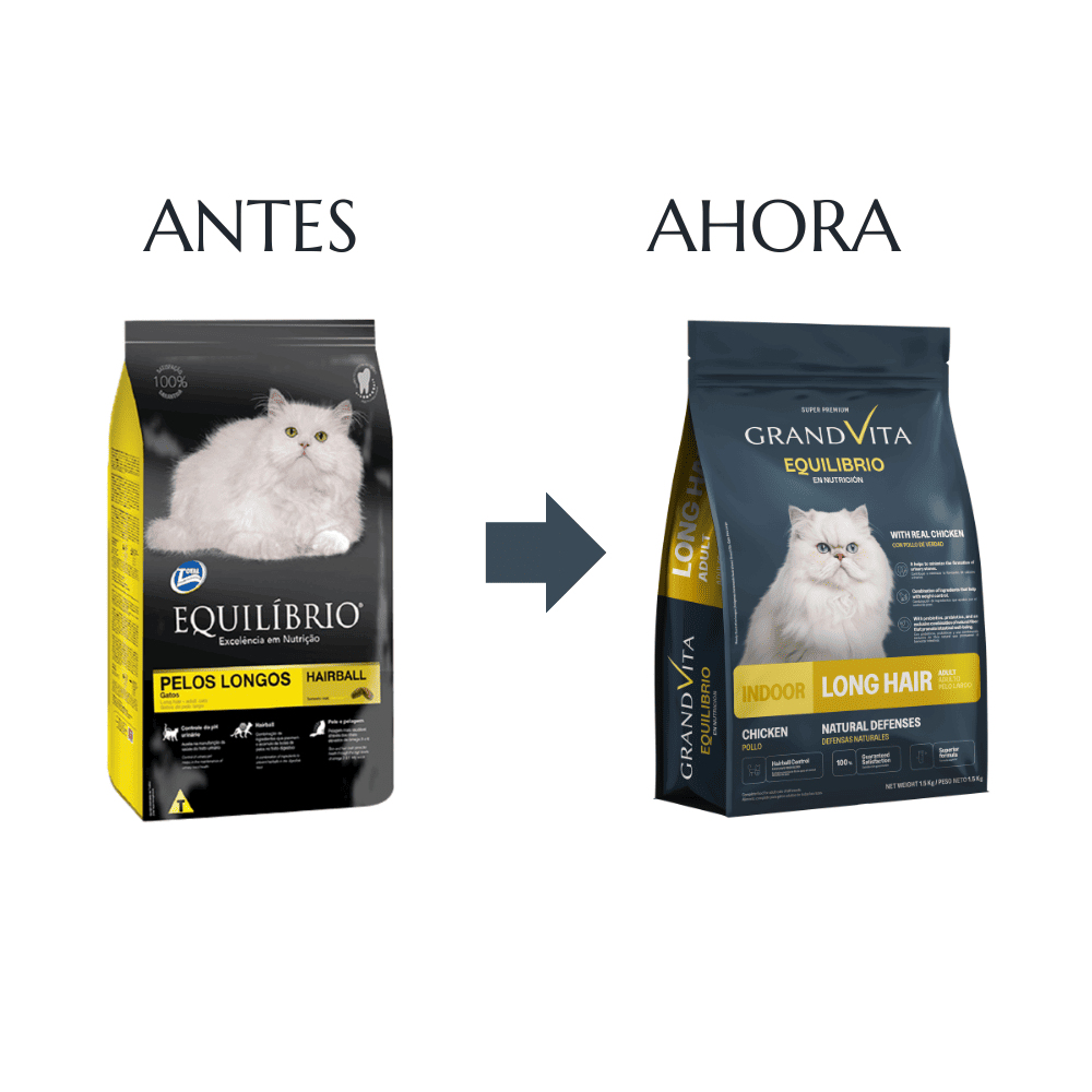 Comida para Gato Adulto Pelo Largo Grand Vita Equilibrio
