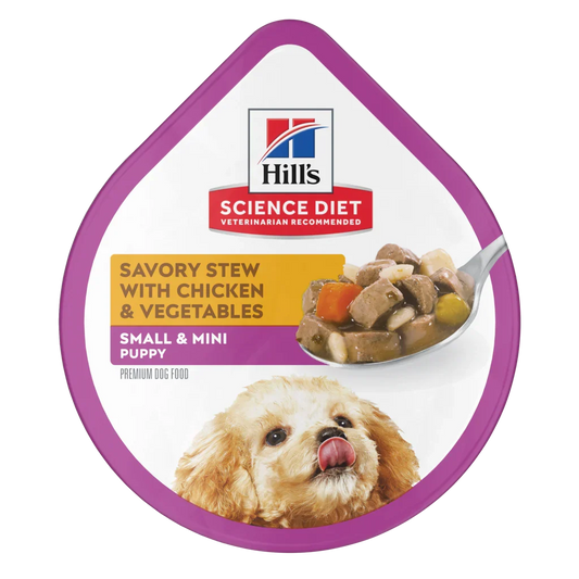 Hill's Puppy alimento húmedo perro cachorro raza pequeña pollo y vegetales