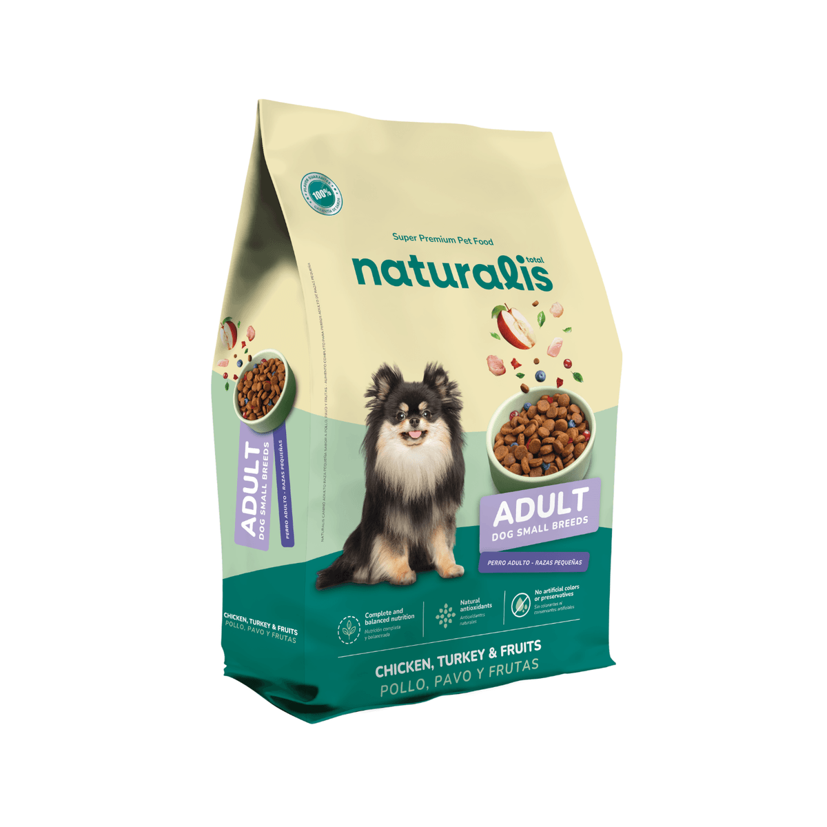Alimento Seco Para Perro Naturalis Super Premium Pollo Pavo y Frutas