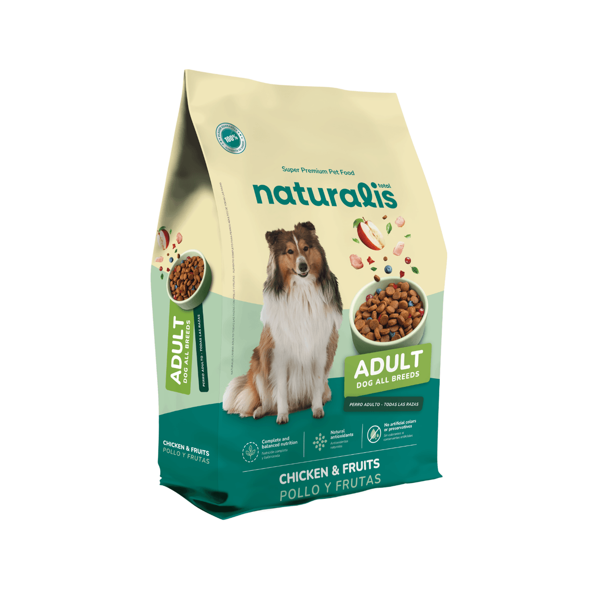 Alimento Seco Para Perro Naturalis Super Premium Pollo Pavo y Frutas