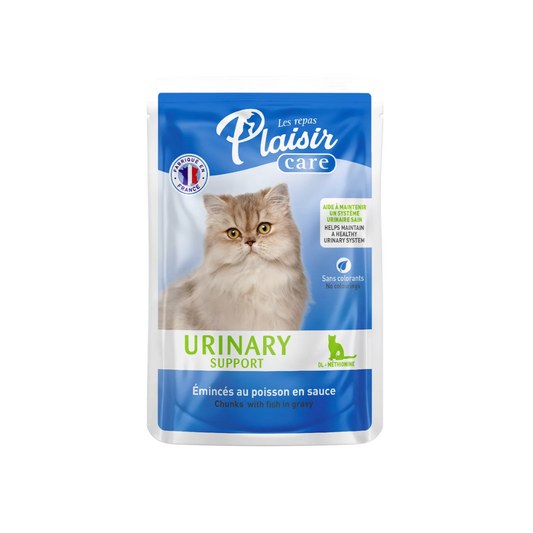 Plaisir Care Gato Adulto: Alimento húmedo urinary - Trocitos con pescado en salsa