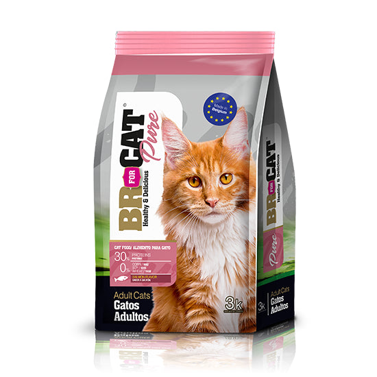Alimento Seco para Gato BR For Cat Pure Adulto Salmón